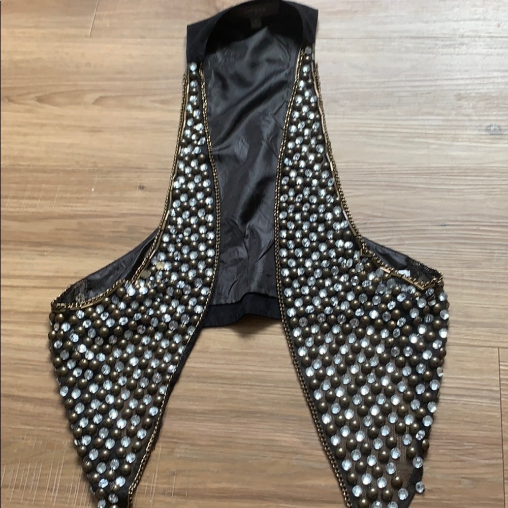 Beaded w Studs. & Rhinestones VEST & T shirt
